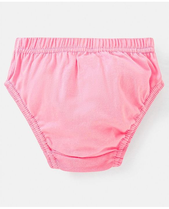 Babyhug 100% Cotton Antibacterial Fruit Printed Panties Pack of 5 - Pink Yellow & Blue