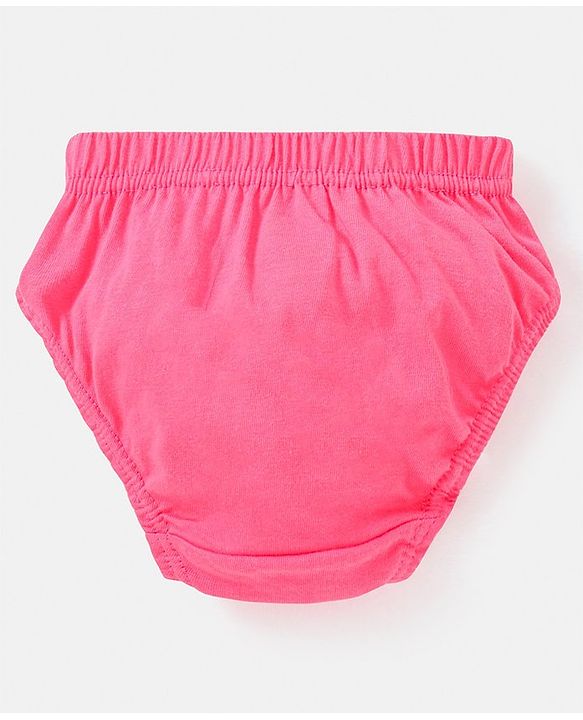 Babyhug 100% Cotton Antibacterial Fruit Printed Panties Pack of 5 - Pink Yellow & Blue