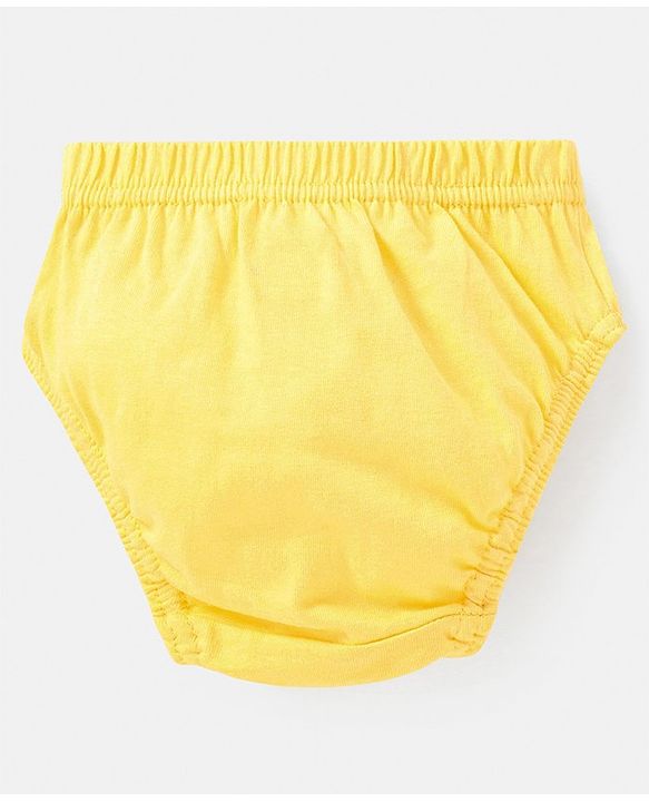 Babyhug 100% Cotton Antibacterial Fruit Printed Panties Pack of 5 - Pink Yellow & Blue