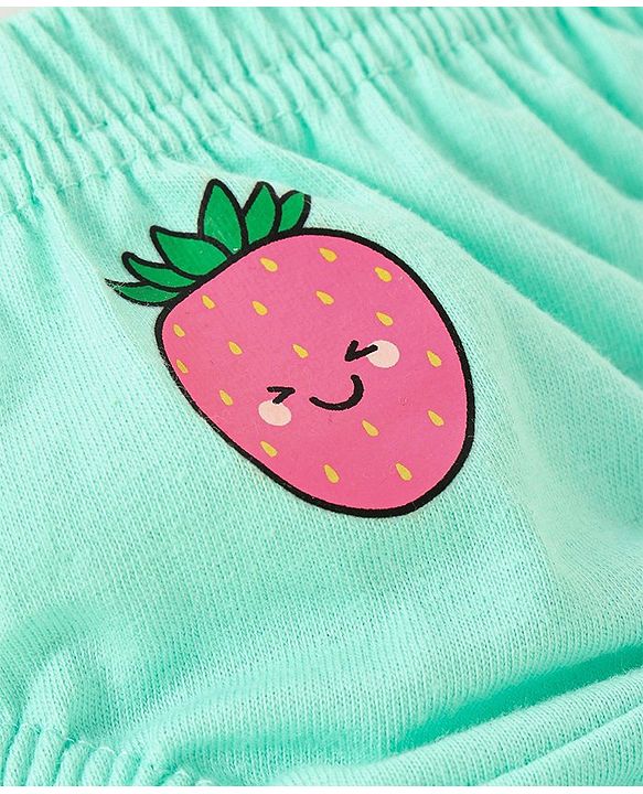 Babyhug 100% Cotton Antibacterial Fruit Printed Panties Pack of 5 - Pink Yellow & Blue