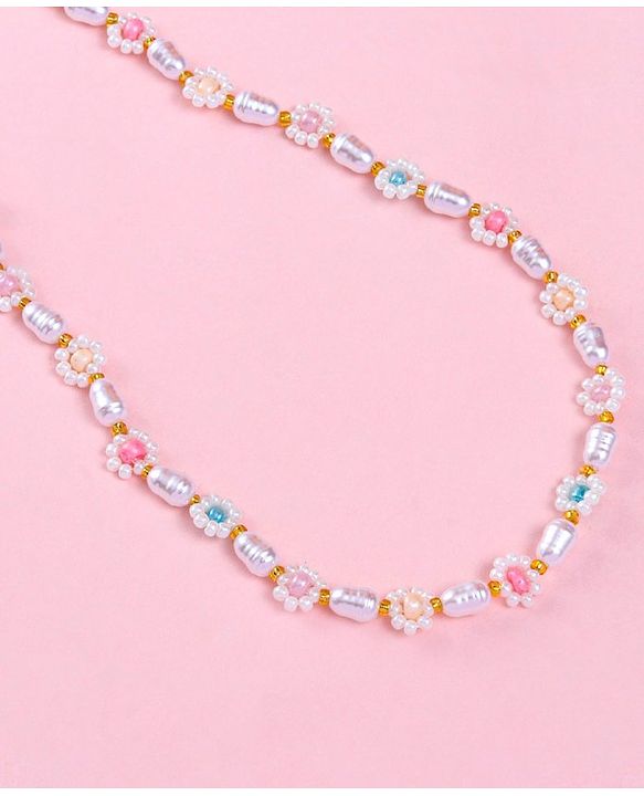 Babyhug Free Size Necklace & Bracelets Floral Design-Multicolor