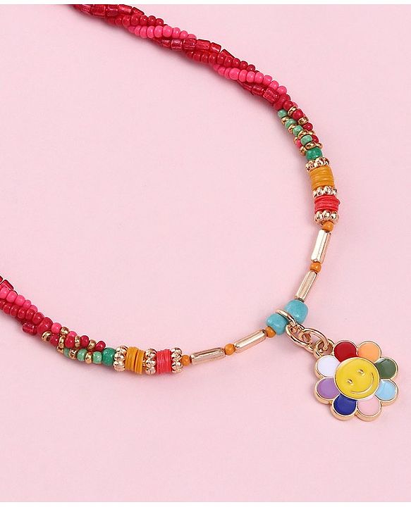 Babyhug Neck Piece & Bracelets Set - Multicolor