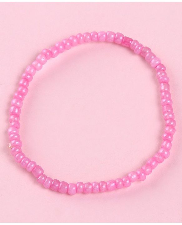 Babyhug  Butterfly Bead Pearl Neck Piece & Bracelets - Pink