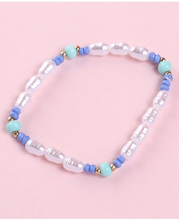 Babyhug  Flower Beads With Chain Neck Piece & Bracelets - Multicolour