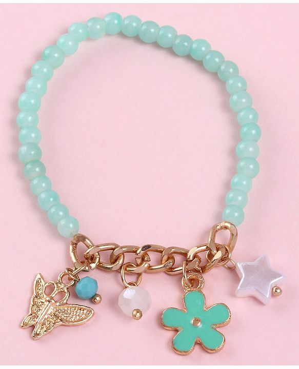 Babyhug Free Size Neck Piece & Bracelet Set- Mint Green