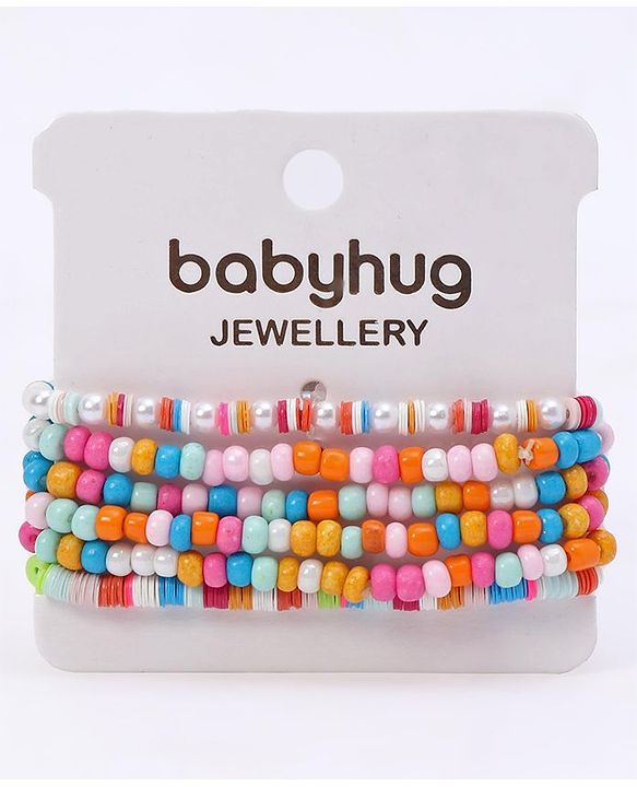 Babyhug Beads Bracelets Pack Of 6  - Multicolor