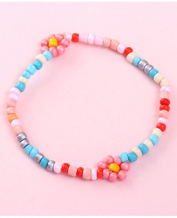 Babyhug Free Size Neck Piece & Bracelet Set- Multicolor