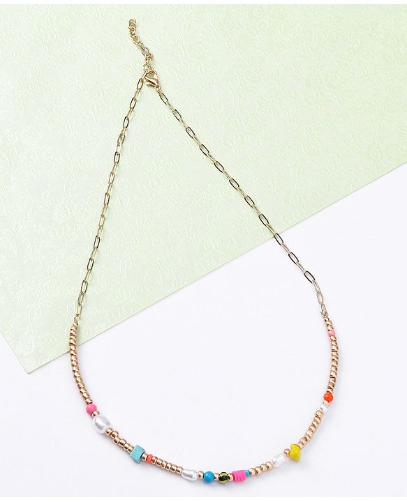 Babyhug Free Size Neck Piece & Bracelet Set- Multicolor