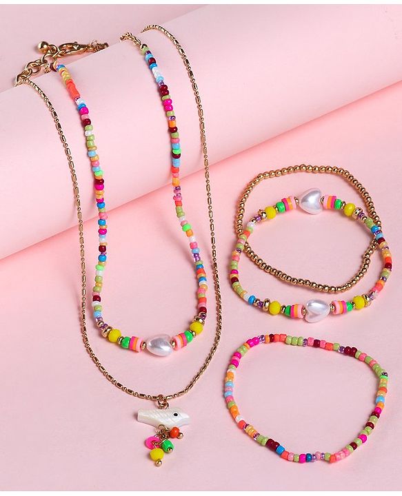 Babyhug Necklace & Bracelet Free Size - Multicolour