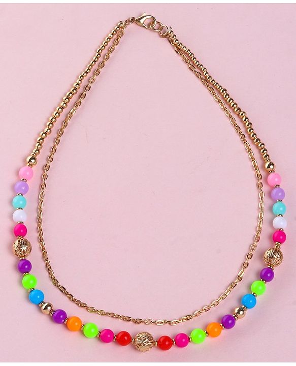 Babyhug Free Size Neck Piece & Earrings Set- Multicolor