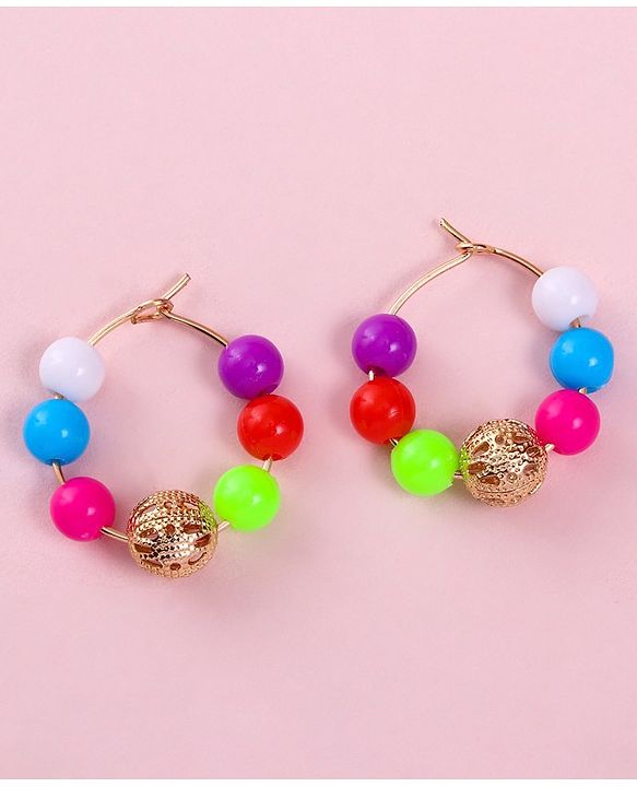 Babyhug Free Size Neck Piece & Earrings Set- Multicolor