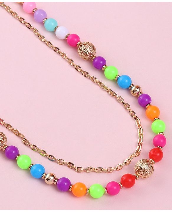Babyhug Free Size Neck Piece & Earrings Set- Multicolor