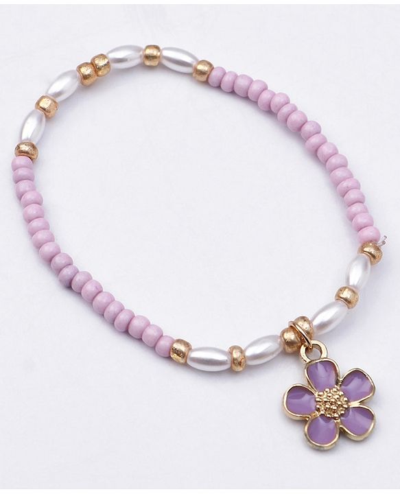 Babyhug Free Size Neck Piece & Bracelet Set- Purple