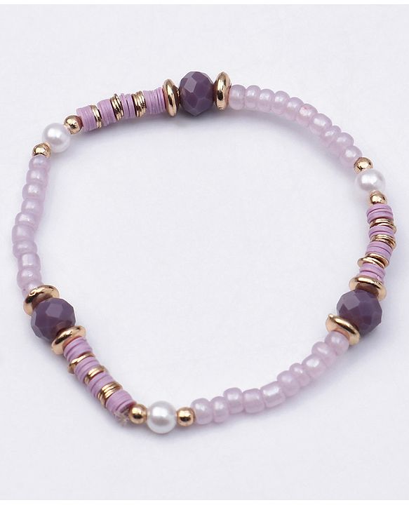 Babyhug Free Size Neck Piece & Bracelet Set- Purple