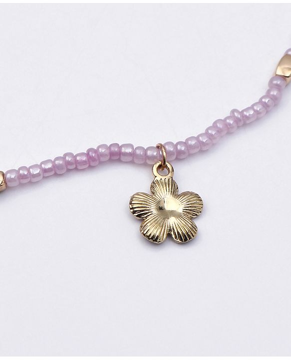 Babyhug Free Size Neck Piece & Bracelet Set- Purple