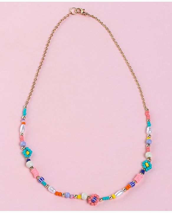 Babyhug Free Size Neck Piece & Bracelet Set- Multicolor