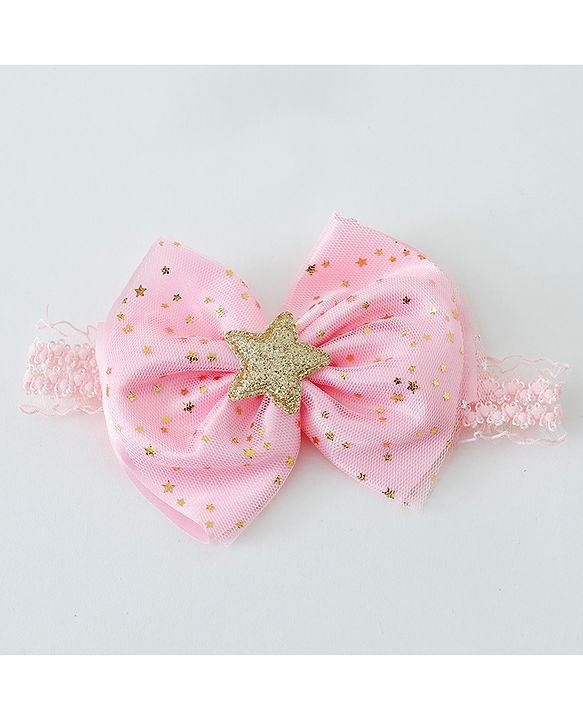 Babyhug Free Size Head Band with Bow Applique  Set of 2 - Multicolour