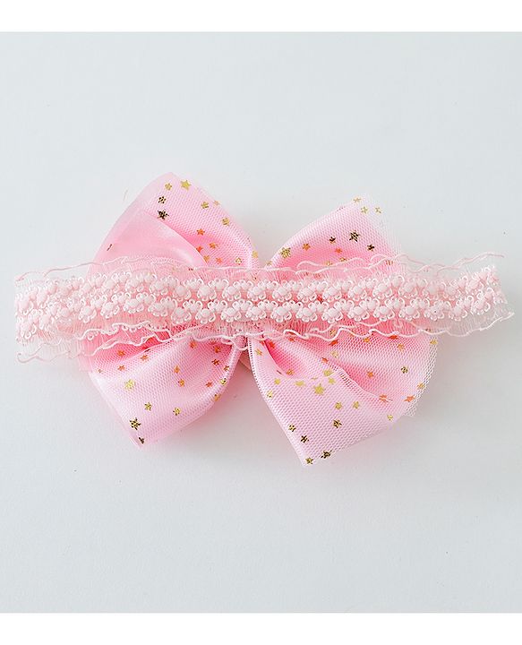 Babyhug Free Size Head Band with Bow Applique  Set of 2 - Multicolour