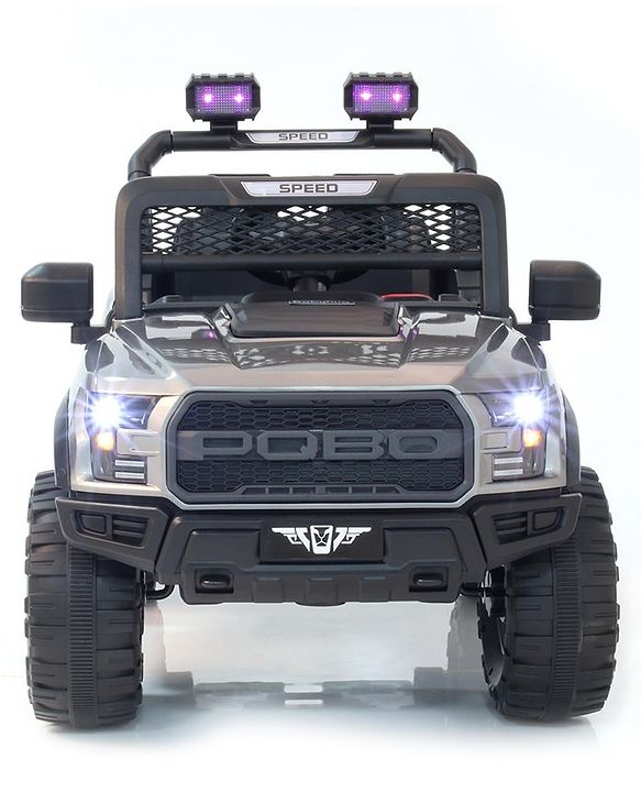 Babyhug Battery Operated Ride On Jeep With Lights and Music - Grey