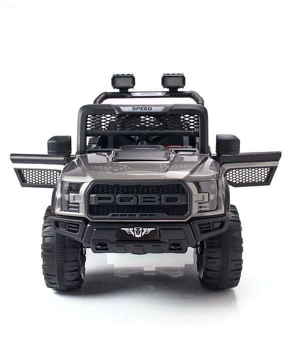Babyhug Battery Operated Ride On Jeep With Lights and Music - Grey
