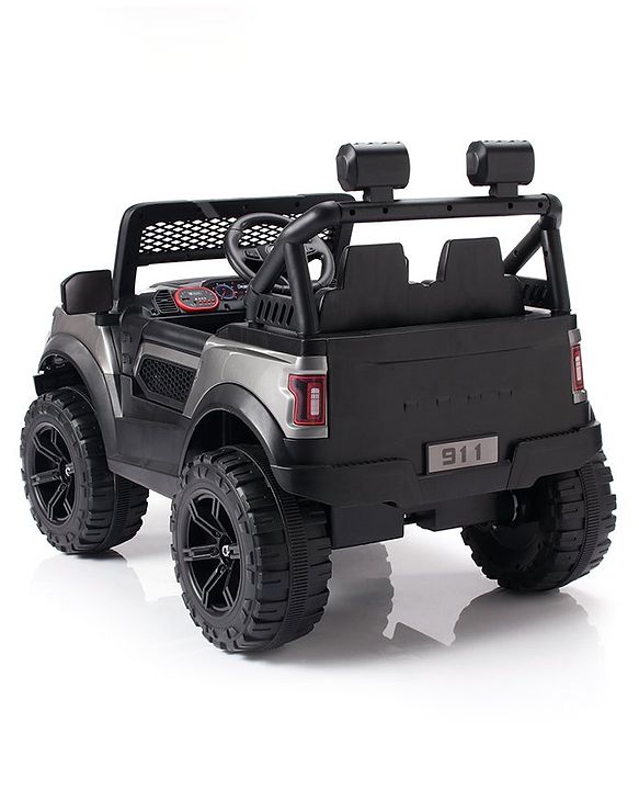 Babyhug Battery Operated Ride On Jeep With Lights and Music - Grey