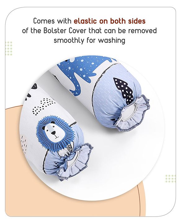 Babyhug Cotton Crib Bedding Set Elephant Print -Multicolor