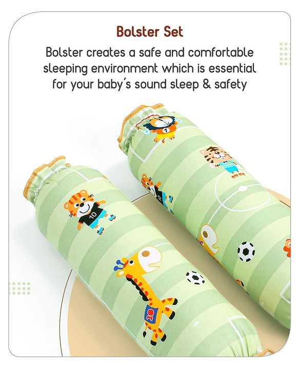 Babyhug Cotton Crib Bedding Set Elephant Print -Multicolor