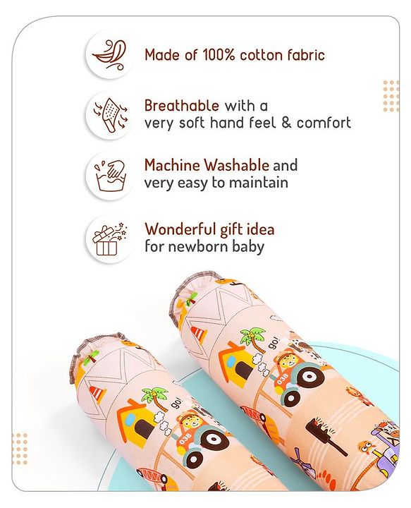 Babyhug Cotton Crib Bedding Set Elephant Print -Multicolor