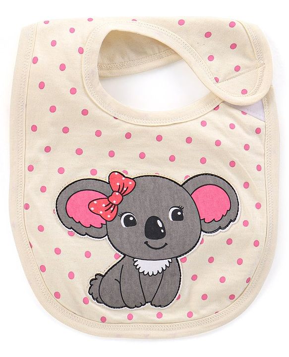 Babyhug Bib Velcro Closure  Animal Print Pack of 5 - Multicolour