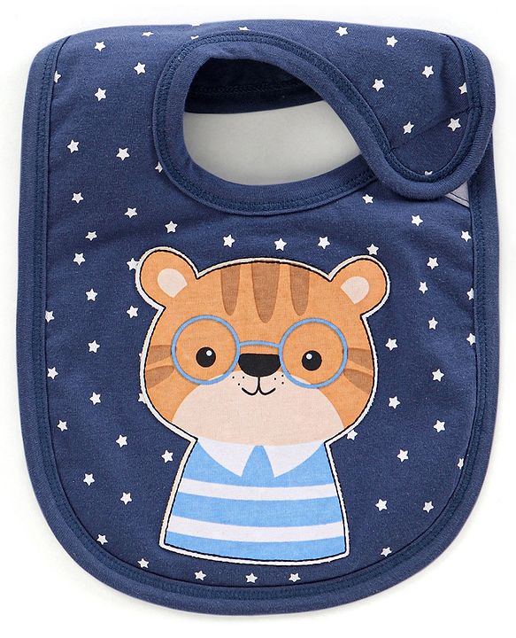 Babyhug Bib Velcro Closure  Animal Print Pack of 5 - Multicolour