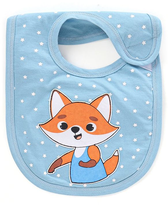 Babyhug Bib Velcro Closure  Animal Print Pack of 5 - Multicolour