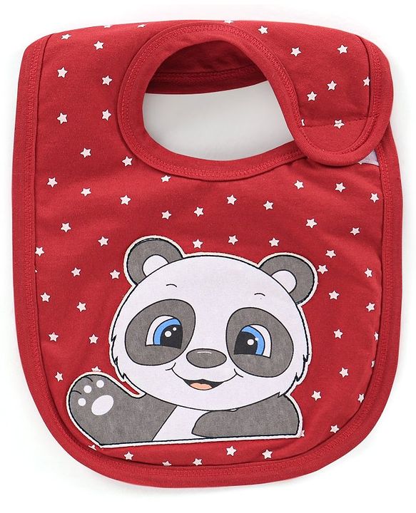 Babyhug Bib Velcro Closure  Animal Print Pack of 5 - Multicolour