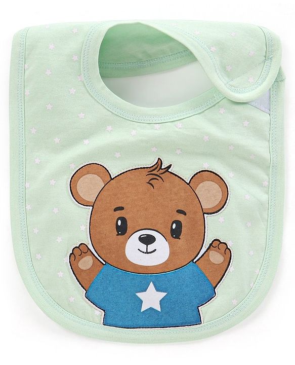 Babyhug Bib Velcro Closure  Animal Print Pack of 5 - Multicolour