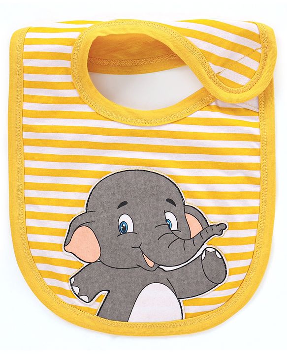 Babyhug Bib Velcro Closure  Animal Print Pack of 5 - Multicolour