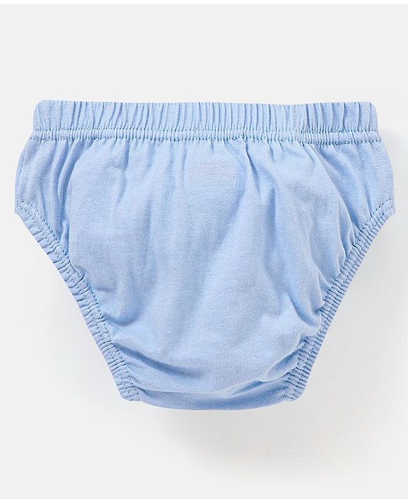 Babyhug 100% Cotton Knit Anti Bacterial Briefs Striped & Bear Print Pack of 3 - Blue & Green