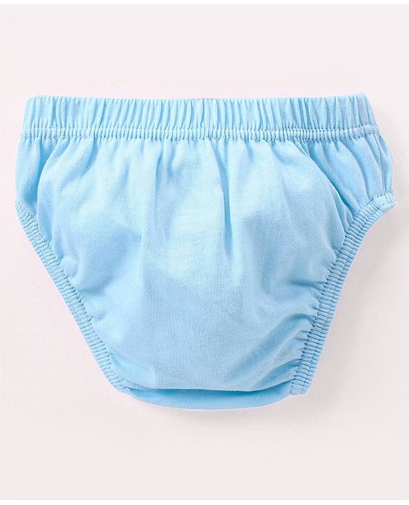 Babyhug 100% Cotton Antibacterial Briefs Stripes & Bear Print Pack of 3 - Blue & Red