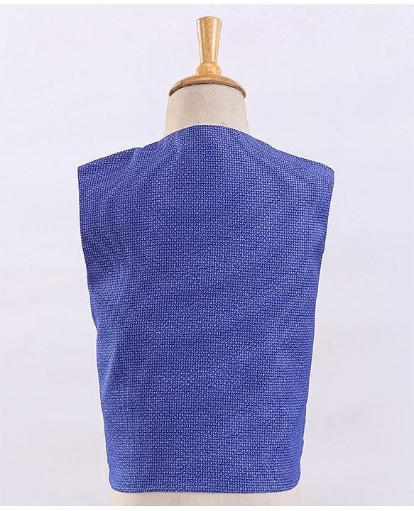 Babyhug Full Sleeves 4 Piece Party Suit With Bow - Royal Blue