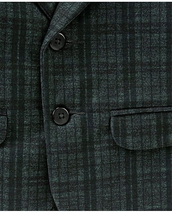 Babyhug Woven Full Sleeves Check Blazer - Green