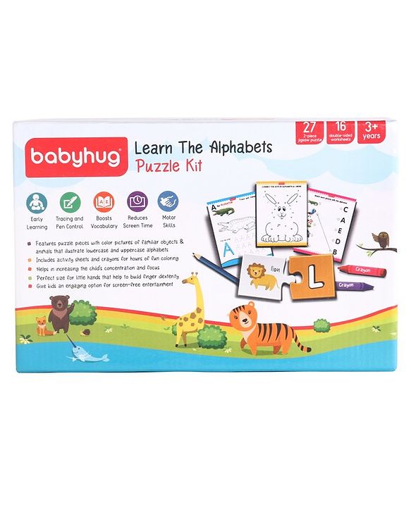 Babyhug Learn the Alphabet Jigsaw Puzzle With Activity Kit - 54 Pieces