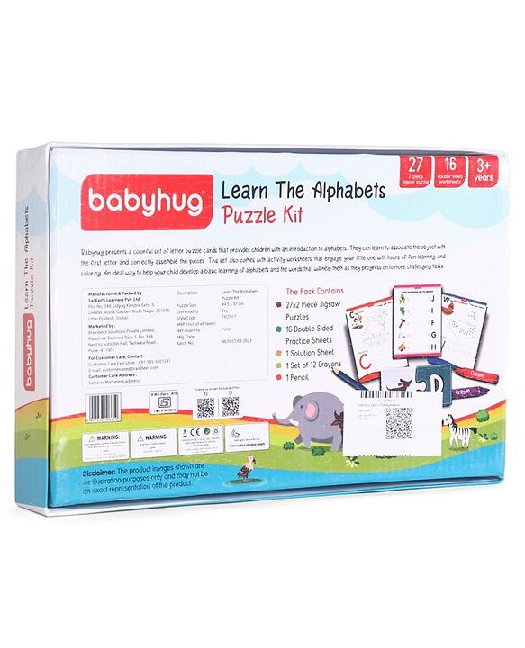 Babyhug Learn the Alphabet Jigsaw Puzzle With Activity Kit - 54 Pieces