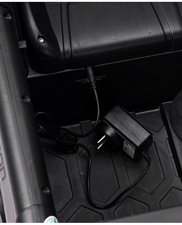 Babyhug Battery Operated Police Ride On Jeep With Lights and Music - Black| Forward & Reverse Drive| Wide Comfortable Seat| Rechargeable Battery| Remote Control| Pre-loaded Music with USB & AUX| Easy to Assemble| Openable Doors| Easy to Operate