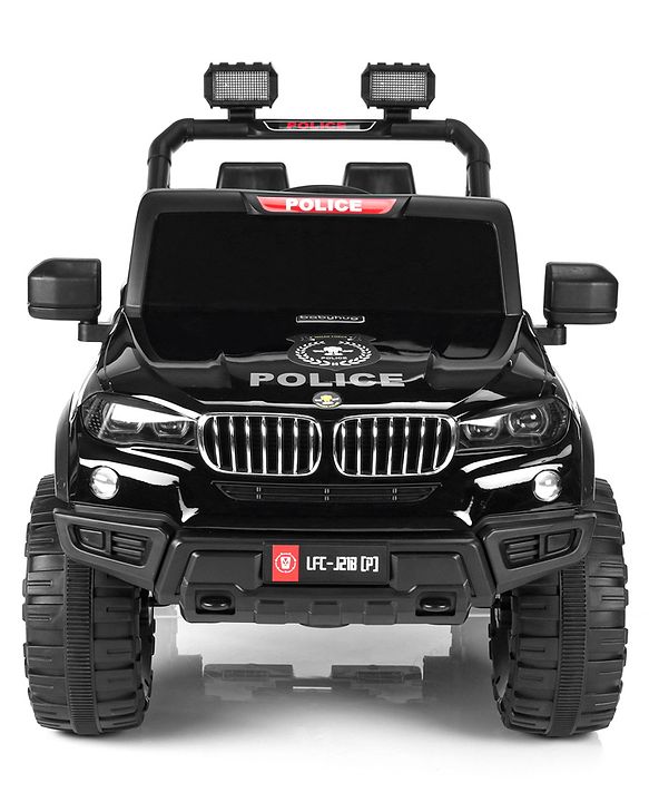 Babyhug Battery Operated Police Ride on Jeep with Light & Music - Black