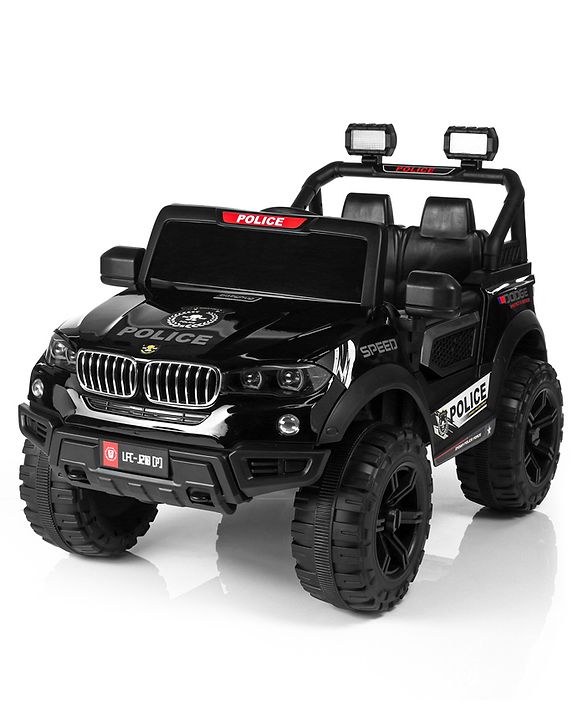 Babyhug Battery Operated Police Ride on Jeep with Light & Music - Black
