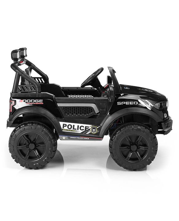 Babyhug Battery Operated Police Ride on Jeep with Light & Music - Black