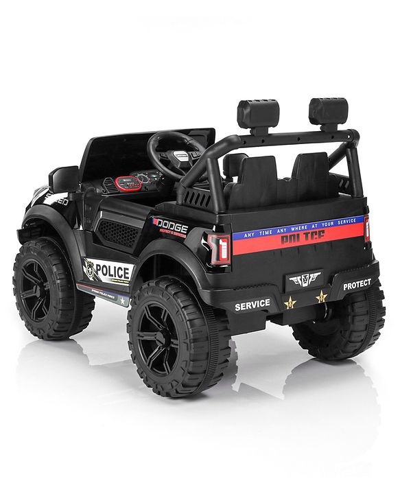 Babyhug Battery Operated Police Ride on Jeep with Light & Music - Black