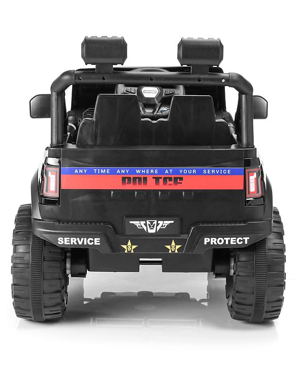 Babyhug Battery Operated Police Ride on Jeep with Light & Music - Black