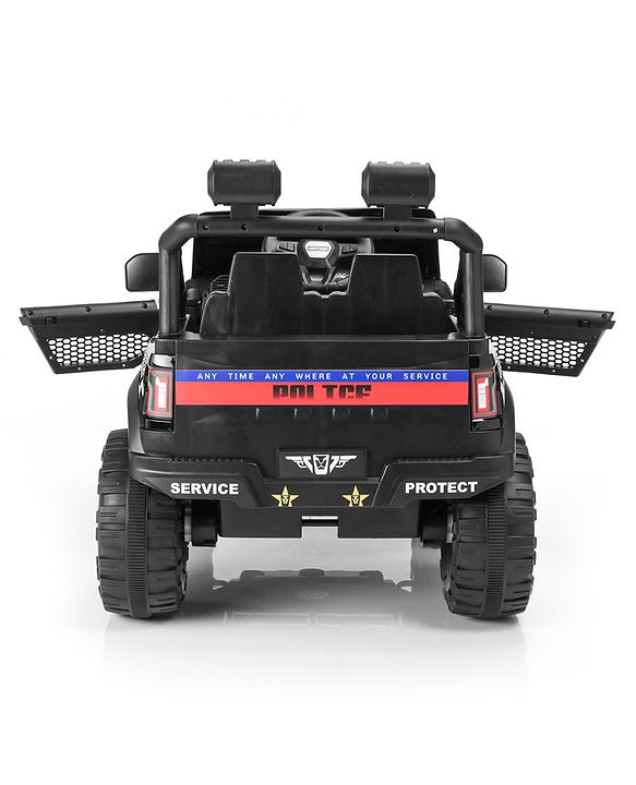 Babyhug Battery Operated Police Ride on Jeep with Light & Music - Black
