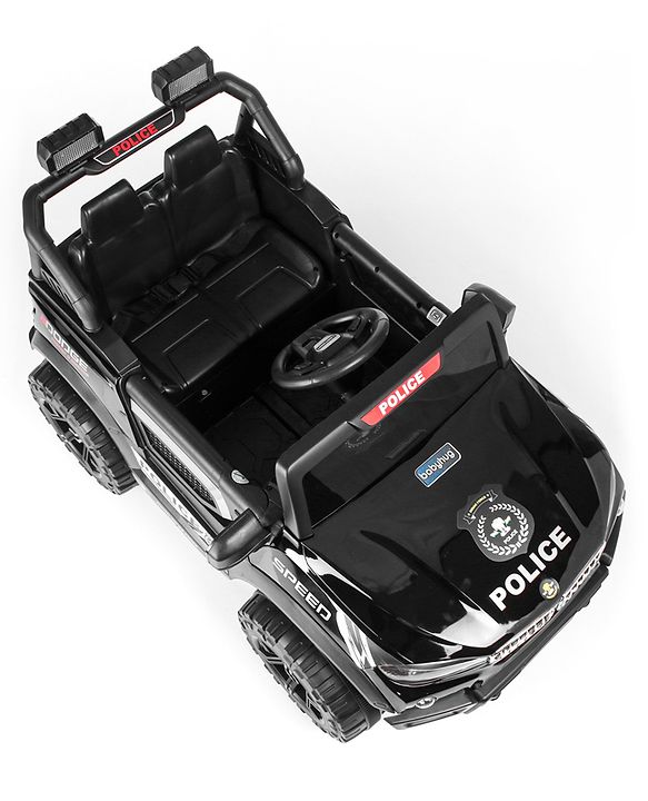 Babyhug Battery Operated Police Ride on Jeep with Light & Music - Black