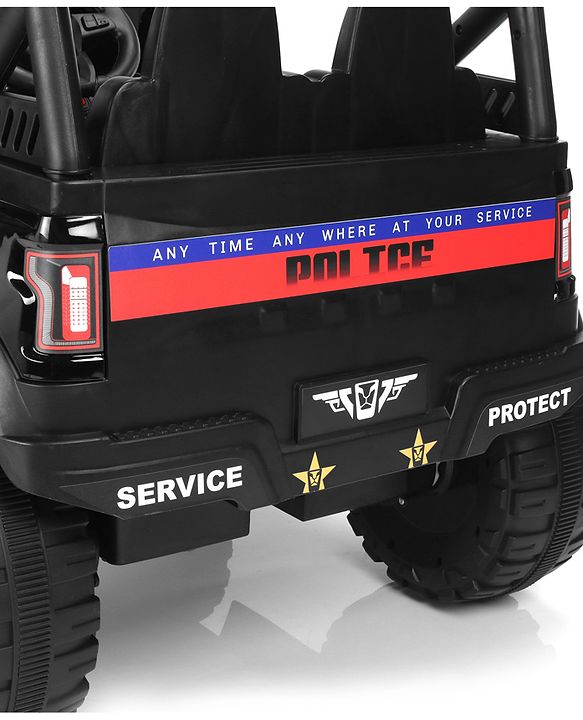 Babyhug Battery Operated Police Ride on Jeep with Light & Music - Black
