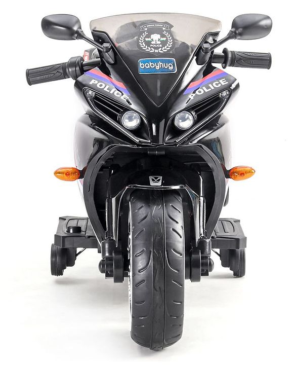 Babyhug Police Battery Operated Ride on Bike With Music & Light - Black